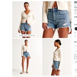 Abercrombie and Fitch High Rise Mom Shorts Size 27